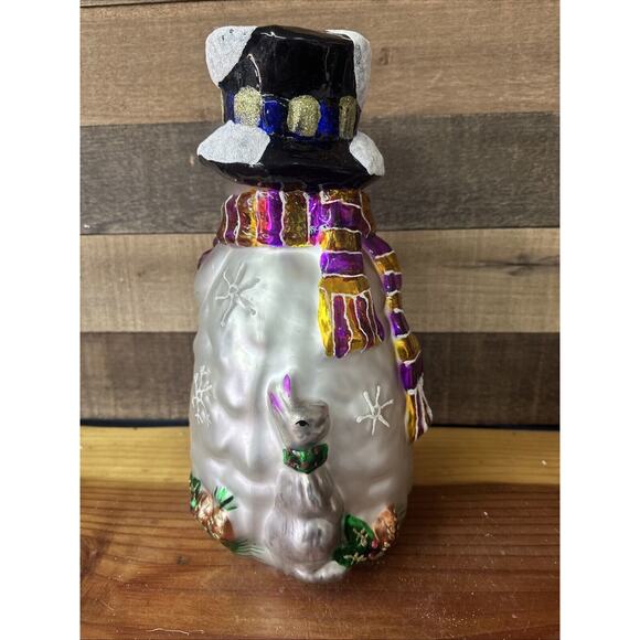 VTG 2004 Thomas Pacconi Classics Snowman Glass Figurine 13” Tall -no Base - Picture 3 of 5